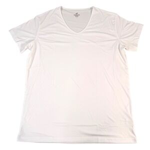 NanoDri New Sweatproof Undershirt Men's L White VNeck Performance Tee Base Layer